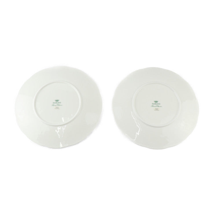 新品未使用展示品 NARUMI ナルミ 27cm プレート 2点セット 食器 1023-21760 ボーンチャイナ ホワイト フルーツエンボス 洋皿 大皿