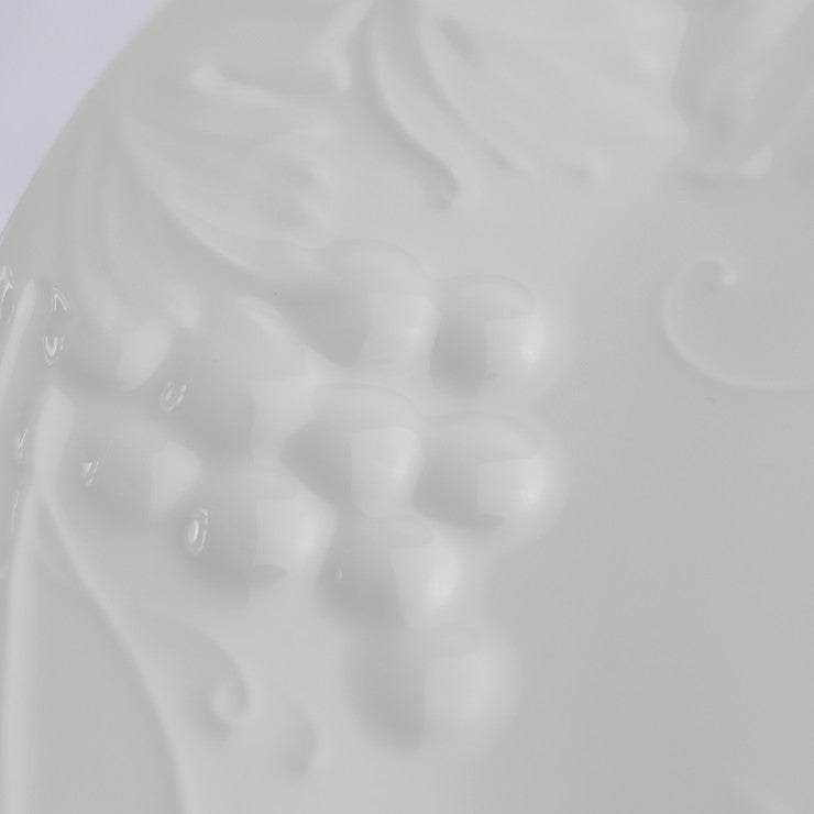 新品未使用展示品 NARUMI ナルミ 27cm プレート 2点セット 食器 1023-21760 ボーンチャイナ ホワイト フルーツエンボス 洋皿 大皿