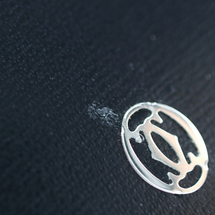 美品 CARTIER カルティエ パシャ コインケース L3000129 カーフレザー ブラック シルバー金具 小銭入れ