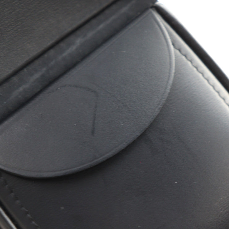 美品 CARTIER カルティエ パシャ コインケース L3000129 カーフレザー ブラック シルバー金具 小銭入れ