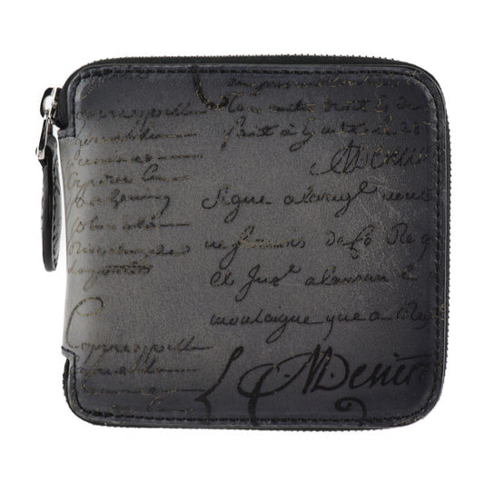 超美品 Berluti ベルルッティ IN CASE インケース カリグラフィー トートバッグ - ナイロン スクリット ヴェネチアンレザー グレー ブラック シルバー金具 エコバッグ 折り畳みバッグ ショッピングバッグ