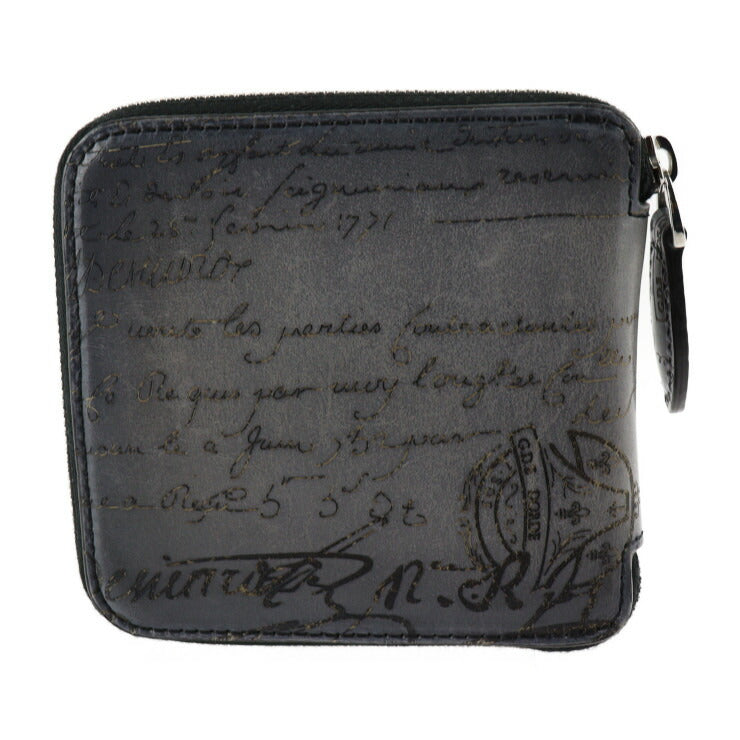 超美品 Berluti ベルルッティ IN CASE インケース カリグラフィー トートバッグ - ナイロン スクリット ヴェネチアンレザー グレー ブラック シルバー金具 エコバッグ 折り畳みバッグ ショッピングバッグ