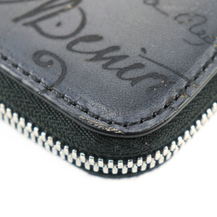 超美品 Berluti ベルルッティ IN CASE インケース カリグラフィー トートバッグ - ナイロン スクリット ヴェネチアンレザー グレー ブラック シルバー金具 エコバッグ 折り畳みバッグ ショッピングバッグ