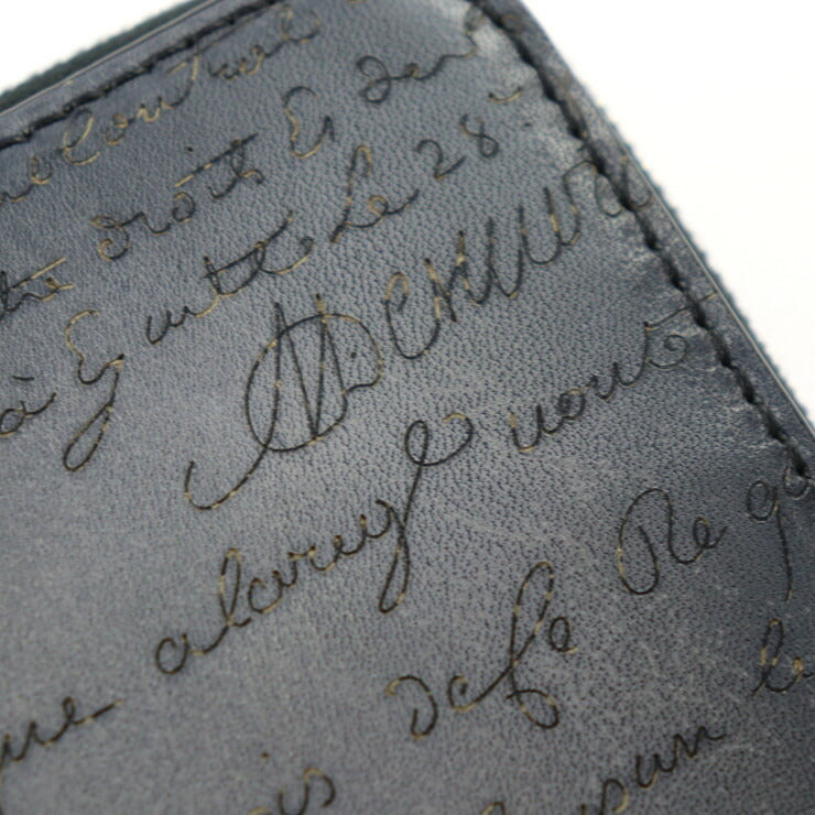 超美品 Berluti ベルルッティ IN CASE インケース カリグラフィー トートバッグ - ナイロン スクリット ヴェネチアンレザー グレー ブラック シルバー金具 エコバッグ 折り畳みバッグ ショッピングバッグ