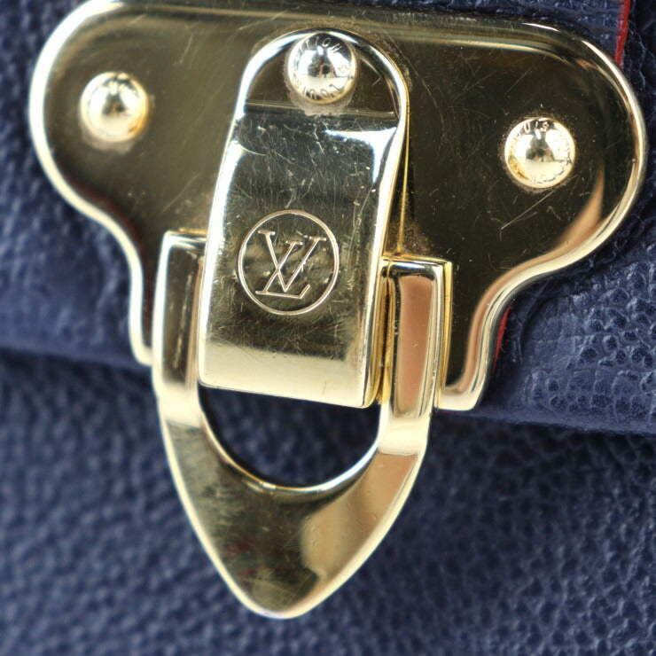 LOUIS VUITTON ルイ ヴィトン ヴァヴァンPM モノグラムアンプラント ショルダーバッグ M52271 レザー マリーヌルージュ ゴールド金具 フラップ チェーン ビトン ネイビー系