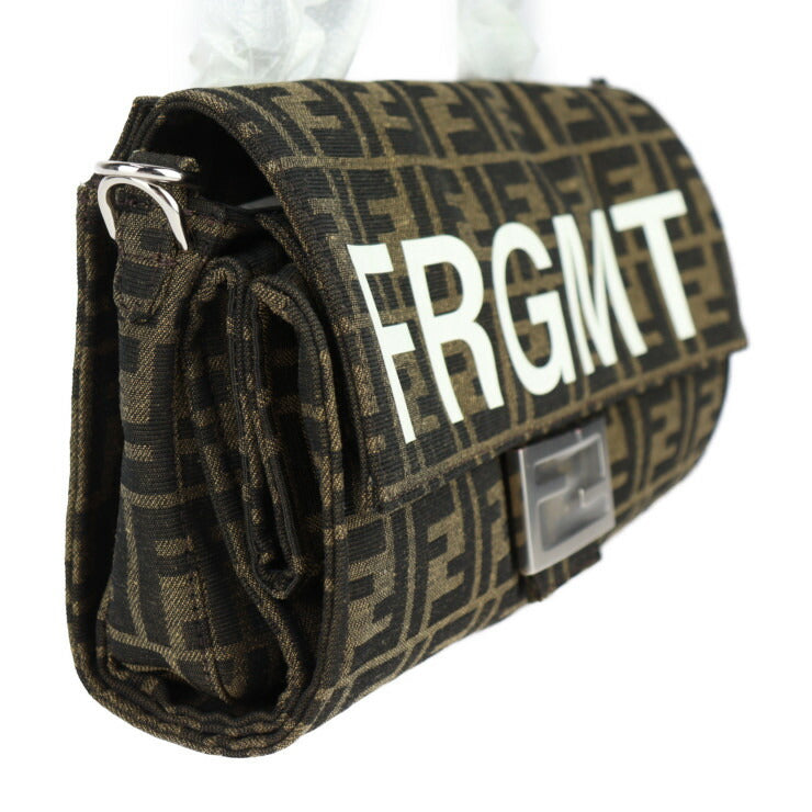 新品未使用展示品 FENDI フェンディ バゲット フォールダブル ズッカ ハンドバッグ 8BH418 AR2F キャンバス ベージュ系 ブラウン系 2WAY ショルダーバッグ トートバッグ