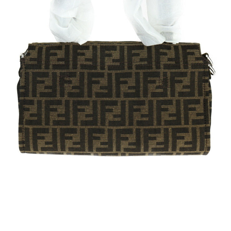 新品未使用展示品 FENDI フェンディ バゲット フォールダブル ズッカ ハンドバッグ 8BH418 AR2F キャンバス ベージュ系 ブラウン系 2WAY ショルダーバッグ トートバッグ