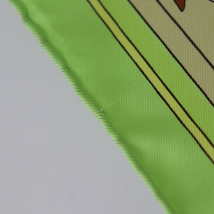 超美品 HERMES エルメス DONNER LA MAIN 手を差しのべる カレ90 スカーフ - シルク グリーン系 マルチカラー 大判