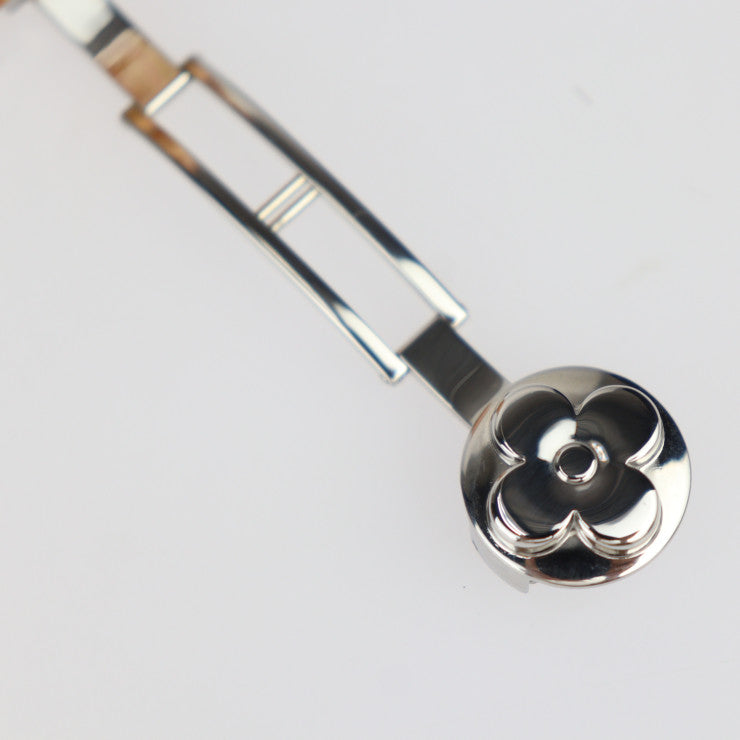 美品 LOUIS VUITTON ルイ ヴィトン グッドラックブレス サイバーエピ ブレスレット M99084 パテントレザー ゴールド系 オレンジ系 シルバー金具 ビトン