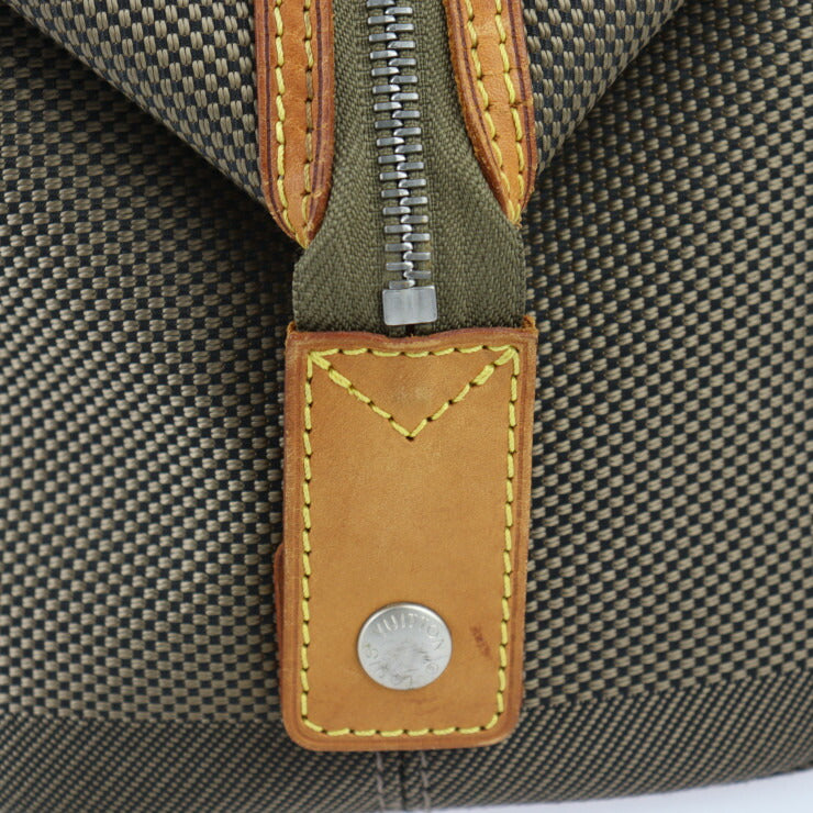 LOUIS VUITTON ルイ ヴィトン トゥルースアルバトロス ダミエジェアン セカンドバッグ M93089 キャンバス レザー テール カーキ系 ブラウン シルバー金具 クラッチバッグ ポーチ ビトン