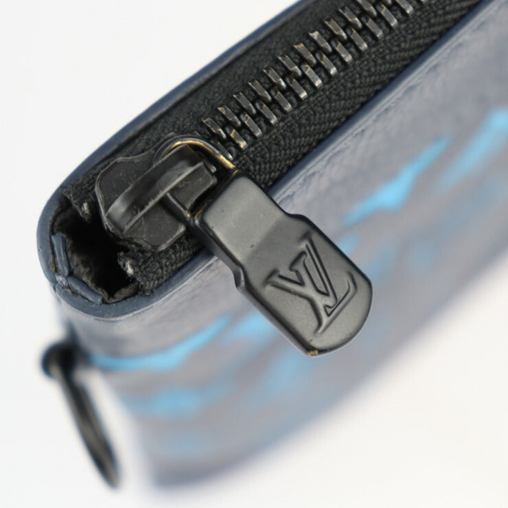 LOUIS VUITTON ルイ ヴィトン ポシェット トゥ ゴー モノグラムシャドウ セカンドバッグ M82321 カーフ BLEU NAVY RIVER ブルーネイビーリバー ブラック金具 リストレット クラッチバッグ ポーチ ビトン