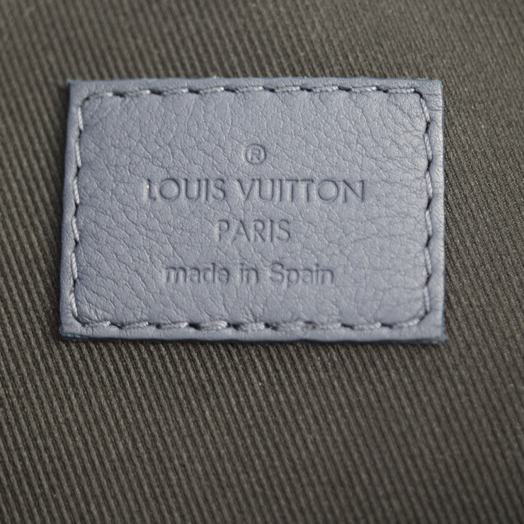 LOUIS VUITTON ルイ ヴィトン ポシェット トゥ ゴー モノグラムシャドウ セカンドバッグ M82321 カーフ BLEU NAVY RIVER ブルーネイビーリバー ブラック金具 リストレット クラッチバッグ ポーチ ビトン