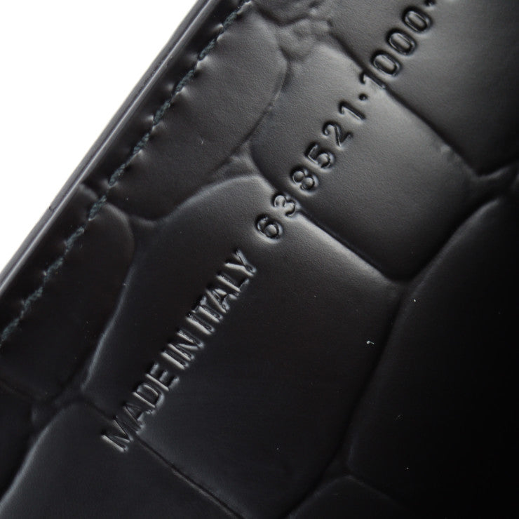 超美品 BALENCIAGA バレンシアガ ネオ クラシック シティ スモール ハンドバッグ 638521 クロコ型押しレザー ブラック 2WAY ショルダーバッグ トートバッグ