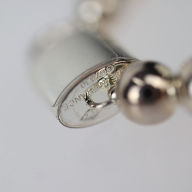 超美品 LOUIS VUITTON ルイ ヴィトン ロックイット ビーズ ブレスレット Q05785 リサイクルポリエステル × Ag925 ブルー シルバー ビトン