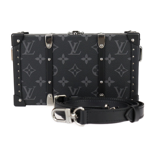 超美品 LOUIS VUITTON ルイ ヴィトン ネオ ウォレット・トランク ショルダーバッグ M20954 モノグラムエクリプス ブラック グレー シルバー金具 クラッチバッグ マルチケース