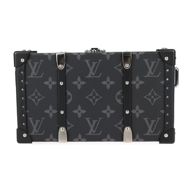 超美品 LOUIS VUITTON ルイ ヴィトン ネオ ウォレット・トランク ショルダーバッグ M20954 モノグラムエクリプス ブラック グレー シルバー金具 クラッチバッグ マルチケース
