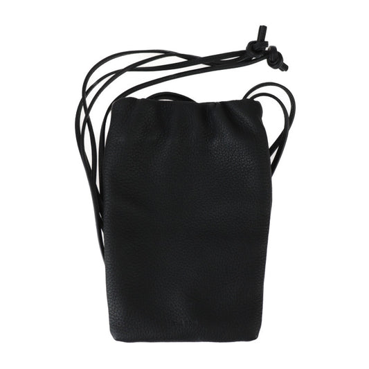 超美品 THE ROW ザ ロウ BOURSE PHONE CASE ブルス フォンケース ショルダーバッグ W1418 L97 レザー ブラック スマホケース マルチポシェット ミニバッグ