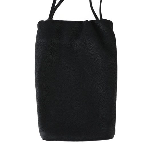 超美品 THE ROW ザ ロウ BOURSE PHONE CASE ブルス フォンケース ショルダーバッグ W1418 L97 レザー ブラック スマホケース マルチポシェット ミニバッグ