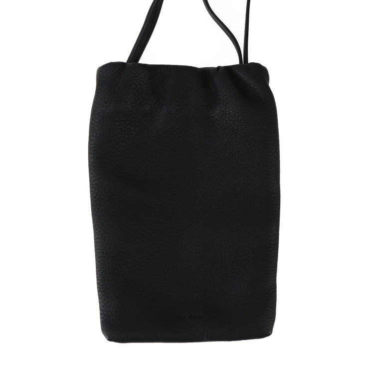 超美品 THE ROW ザ ロウ BOURSE PHONE CASE ブルス フォンケース ショルダーバッグ W1418 L97 レザー ブラック スマホケース マルチポシェット ミニバッグ