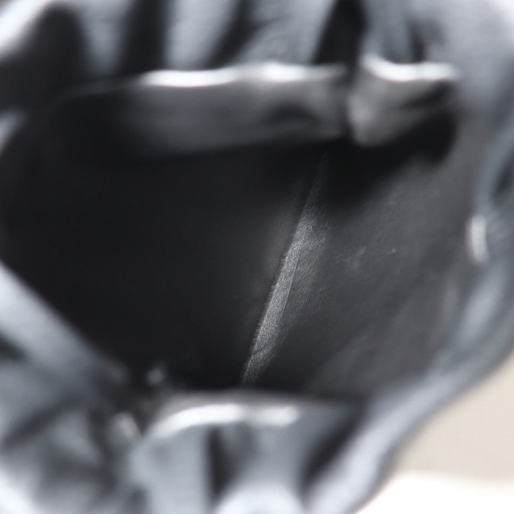 超美品 THE ROW ザ ロウ BOURSE PHONE CASE ブルス フォンケース ショルダーバッグ W1418 L97 レザー ブラック スマホケース マルチポシェット ミニバッグ