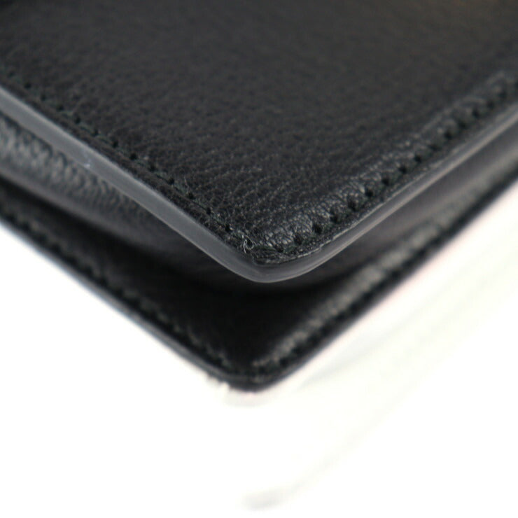 新品未使用展示品 Maison Margiela メゾン マルジェラ NEW LOCK Horizontal ニュー ロック ホリゾンタル ショルダーバッグ SB1WD0002 キャンバス レザー ヤギ革 ホワイト ブラック シルバー金具 2WAY クラッチバッグ クロスボディ ポシェット ヤギ革