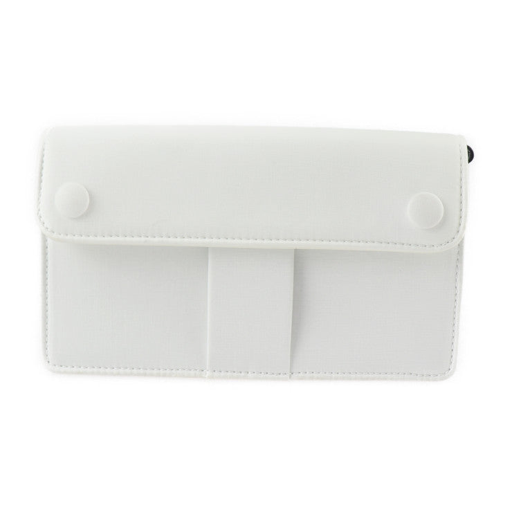 新品未使用展示品 Maison Margiela メゾン マルジェラ NEW LOCK Horizontal ニュー ロック ホリゾンタル ショルダーバッグ SB1WD0002 キャンバス レザー ヤギ革 ホワイト ネイビー系 シルバー金具 2WAY クラッチバッグ クロスボディ ポシェット ヤギ革