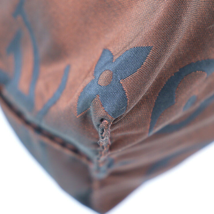 美品 LOUIS VUITTON ルイ ヴィトン カバ エスカパード モノグラム トートバッグ M56710 ナイロン レザー ブラウン系 ポーチ付き ビトン