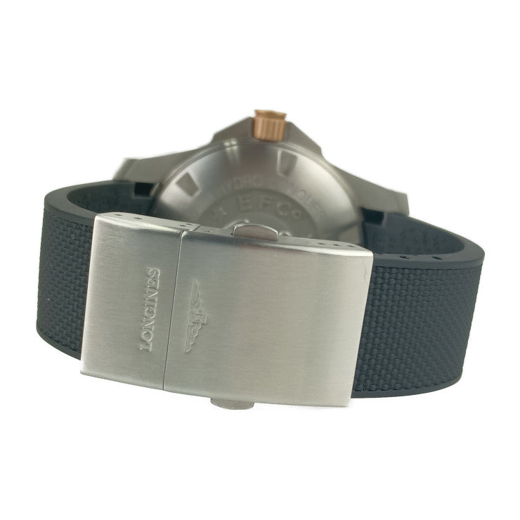 Good condition LONGINES Longines watch HYDROCONQUEST Automatic L3.781.3.58.9 Silver Pink gold Black dial Stainless steel Rubber Men's Automatic Date