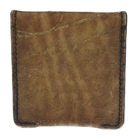 美品 Berluti ベルルッティ オリジン コインケース - ヴェネチアンレザー ブラウン 小銭入れ スクリット カリグラフィ—