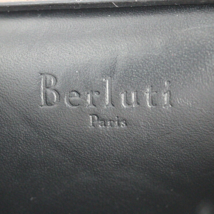美品 Berluti ベルルッティ オリジン コインケース - ヴェネチアンレザー ブラウン 小銭入れ スクリット カリグラフィ—