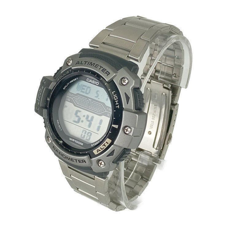 美品 CASIO カシオ 腕時計 SPORTS GEAR スポーツギア SGW-300HD-1AVDR シルバー ステンレス メンズ クオーツ デジタル 海外モデル