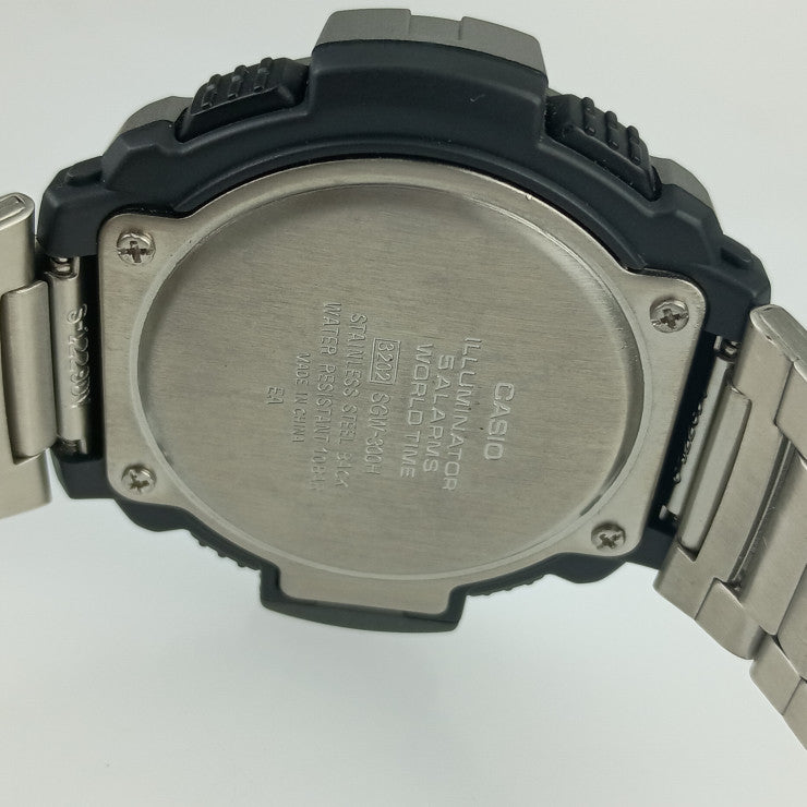美品 CASIO カシオ 腕時計 SPORTS GEAR スポーツギア SGW-300HD-1AVDR シルバー ステンレス メンズ クオーツ デジタル 海外モデル