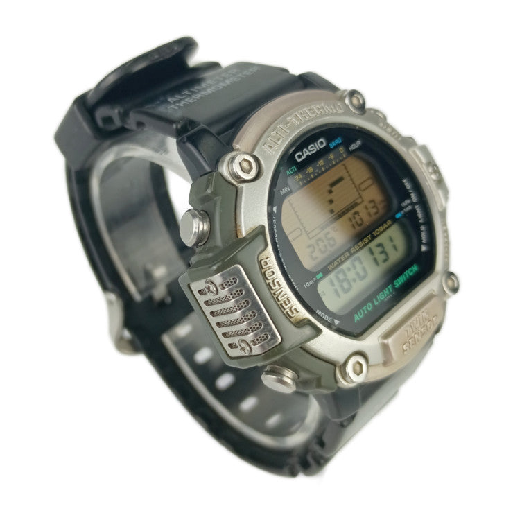 CASIO Casio Watch PROTREK PRT-30 Silver Gray Black Stainless Steel Men's Quartz Digital