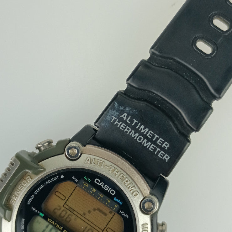 CASIO Casio Watch PROTREK PRT-30 Silver Gray Black Stainless Steel Men's Quartz Digital