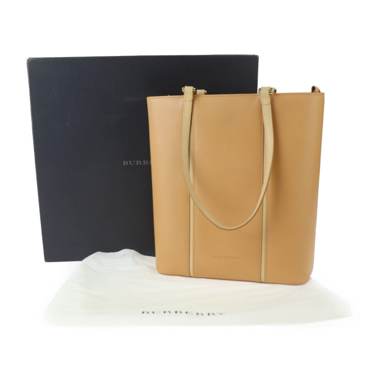 BURBERRY バーバリー トートバッグ ハンドバッグ YD 4351 09 レザー キャメル系 ゴールド金具 ショルダーバッグ