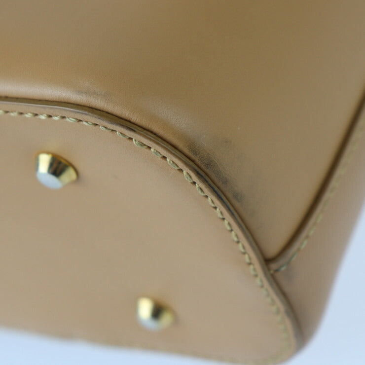 BURBERRY バーバリー トートバッグ ハンドバッグ YD 4351 09 レザー キャメル系 ゴールド金具 ショルダーバッグ