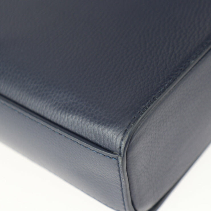 超美品 BVLGARI ブルガリ ブルガリマン メッセンジャーバッグ 292713 レザー ポセイドンラピスブルー ロゴ