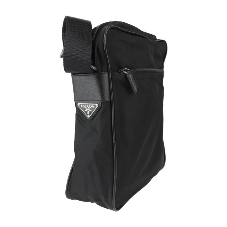 PRADA プラダ トライアングルロゴ ショルダーバッグ V161 ナイロン NERO ブラック シルバー金具 三角ロゴプレート