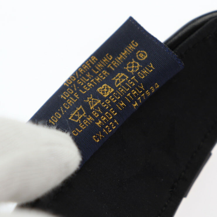 超美品 LOUIS VUITTON ルイ ヴィトン カチューシャ ヘッドバンド・ラフィア ヘアアクセサリー その他ファッション雑貨 M77534 ラフィア シルク レザー ベージュ ノワール ブラック LVサークル