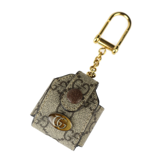 超美品 GUCCI グッチ AirPodsケース オフィディア その他小物 596720 GGスプリームキャンバス ベージュ ブラウン ゴールド金具
