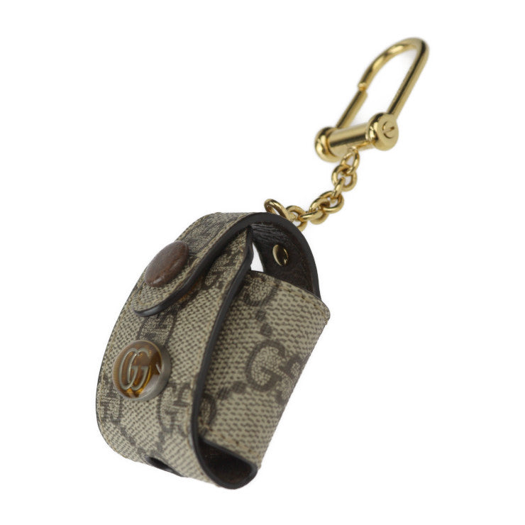 超美品 GUCCI グッチ AirPodsケース オフィディア その他小物 596720 GGスプリームキャンバス ベージュ ブラウン ゴールド金具