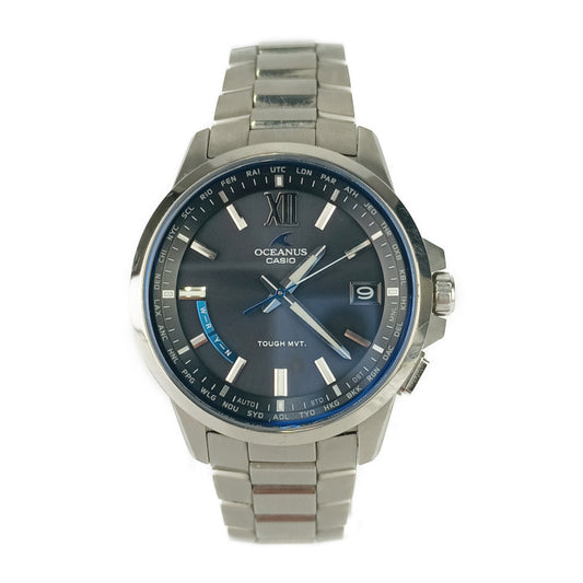 CASIO カシオ 腕時計 OCEANUS オシアナス OCW-T150-1AJF シルバー ブラック文字盤 チタン メンズ ソーラー電波
