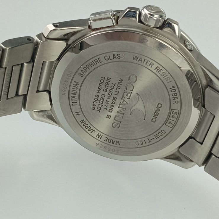CASIO カシオ 腕時計 OCEANUS オシアナス OCW-T150-1AJF シルバー ブラック文字盤 チタン メンズ ソーラー電波