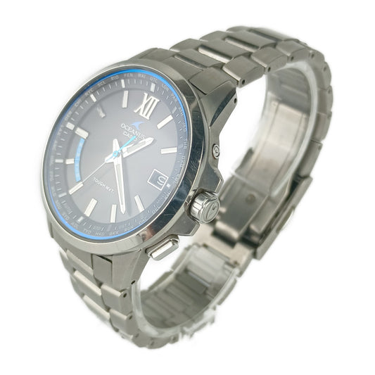 CASIO カシオ 腕時計 OCEANUS オシアナス OCW-T150-1AJF シルバー ブラック文字盤 チタン メンズ ソーラー電波