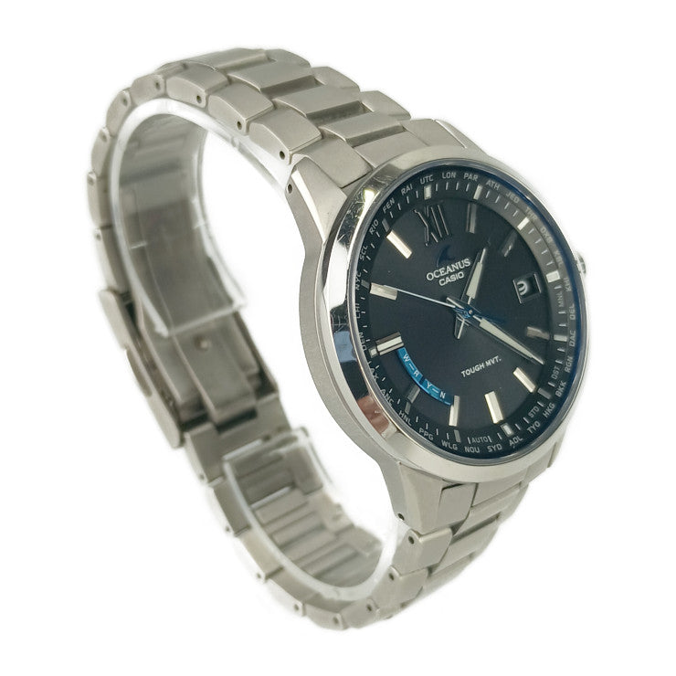 CASIO カシオ 腕時計 OCEANUS オシアナス OCW-T150-1AJF シルバー ブラック文字盤 チタン メンズ ソーラー電波