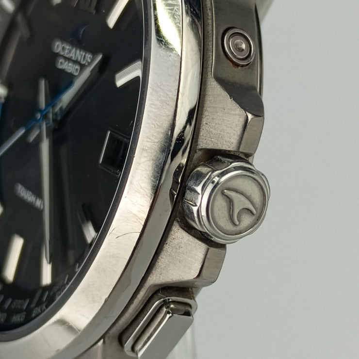 CASIO カシオ 腕時計 OCEANUS オシアナス OCW-T150-1AJF シルバー ブラック文字盤 チタン メンズ ソーラー電波