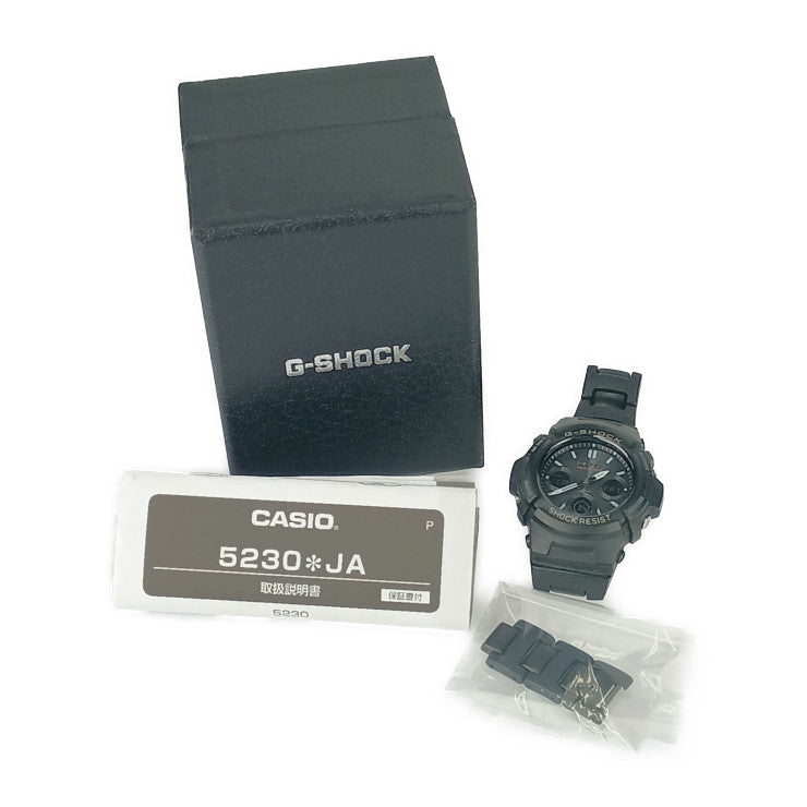 CASIO カシオ 腕時計 G-SHOCK Gショック AWG-M100SBC-1AJF ブラック 樹脂 ステンレス メンズ アナデジ ソーラー電波