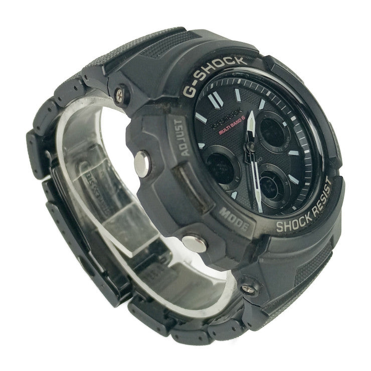 CASIO カシオ 腕時計 G-SHOCK Gショック AWG-M100SBC-1AJF ブラック 樹脂 ステンレス メンズ アナデジ ソーラー電波