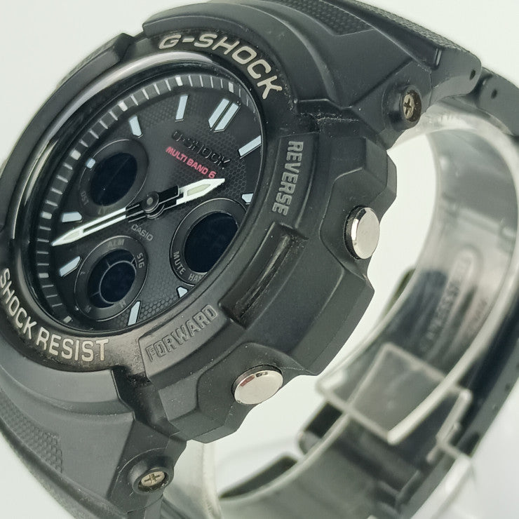 CASIO カシオ 腕時計 G-SHOCK Gショック AWG-M100SBC-1AJF ブラック 樹脂 ステンレス メンズ アナデジ ソーラー電波