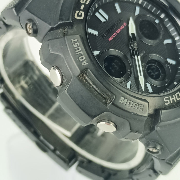 CASIO カシオ 腕時計 G-SHOCK Gショック AWG-M100SBC-1AJF ブラック 樹脂 ステンレス メンズ アナデジ ソーラー電波